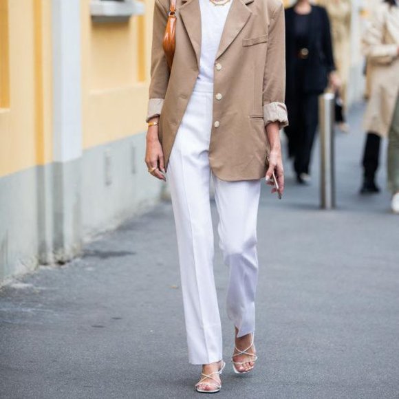 ASOS Pants - ASOS Sisley Striped White Trousers